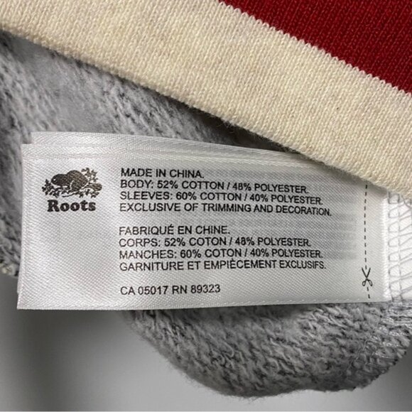 Roots Sweatshirt Red Logo, Gray Size S — Red Logo, Cotton Blend - Picture 10 of 10